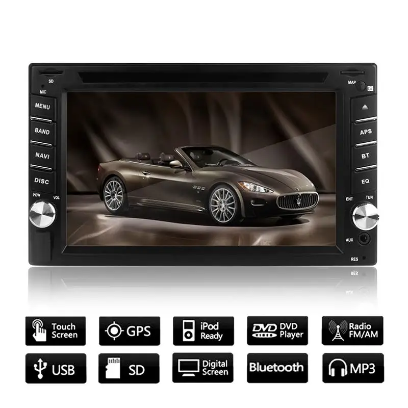6.2" HD Car CD DVD Player Touch Screen Radio Stereo GPS Navigation Bluetooth MP3 MP4 USB SD Rearview Camera In Dash + Camer
6.2" HD Car CD DVD Player Touch Screen Radio Stereo GPS Navigation Bluetooth MP3 MP4 USB SD Rearview Camera In Dash + Camer