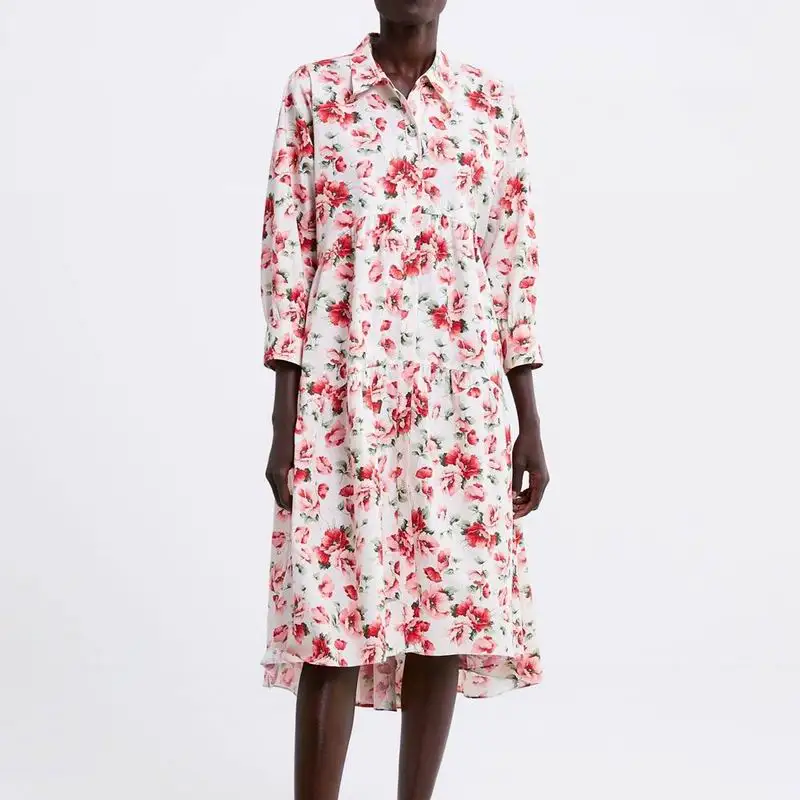 Women Summer Floral Dress 2019 New Fashion Retro Look Vintage Style Mid Calf Feminino Vestidos Lady's Loose Dresses
Women Summer Floral Dress 2019 New Fashion Retro Look Vintage Style Mid Calf Feminino Vestidos Lady's Loose Dresses