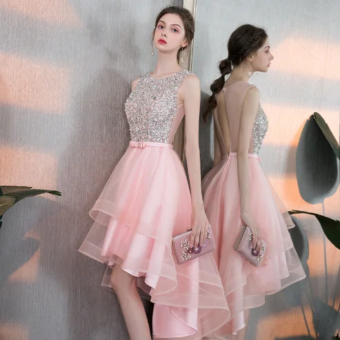 2019 Spring Summer Pink Short Lady Girl Women Princess Banquet Party Dress Sequins Beads Tulle Dresses
2019 Spring Summer Pink Short Lady Girl Women Princess Banquet Party Dress Sequins Beads Tulle Dresses