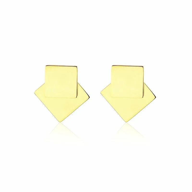 Stainless Steel Trend Golden Geometric Square Stud Earrings Novel Unique Female Jewellery Earrings Gifts Modern Simple
Stainless Steel Trend Golden Geometric Square Stud Earrings Novel Unique Female Jewellery Earrings Gifts Modern Simple
