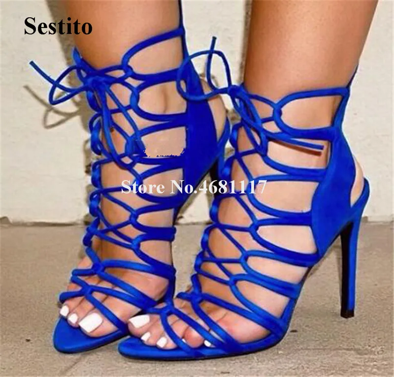 Brand Design Women Fashion Open Toe Suede Leather Stiletto Heel Gladiator Sandals Lace-up Straps Cross High Heel Sandals Heels
Brand Design Women Fashion Open Toe Suede Leather Stiletto Heel Gladiator Sandals Lace-up Straps Cross High Heel Sandals Heels