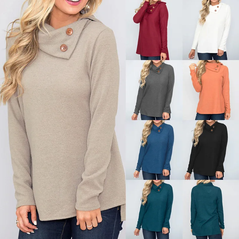 Loneyshow 2018 Autumn Warm Sweater Women Turtleneck Loose Sweaters Button Casual Solid Long Sleeve Pullover Sweater
Loneyshow 2018 Autumn Warm Sweater Women Turtleneck Loose Sweaters Button Casual Solid Long Sleeve Pullover Sweater