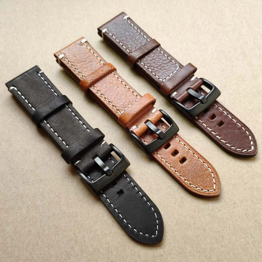 Handmade Skin Watch Straps Vintage Genuine Leather Watchband Calfskin Watch Strap 18mm 20mm 22mm Leather sewing thread watchband
Handmade Skin Watch Straps Vintage Genuine Leather Watchband Calfskin Watch Strap 18mm 20mm 22mm Leather sewing thread watchband