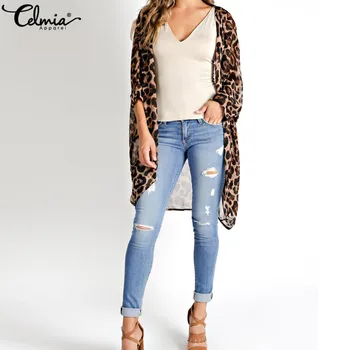 Celmia Bohemian Kimono Cardigan Women 2020 Summer Top Vintage Leopard Printed Blouse Casual Loose Beach Cover Up Shirt Plus Size
Celmia Bohemian Kimono Cardigan Women 2020 Summer Top Vintage Leopard Printed Blouse Casual Loose Beach Cover Up Shirt Plus Size