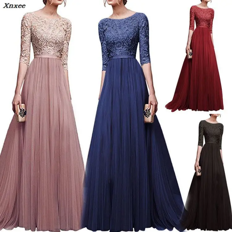Women Long Elegant Lace Chiffon Party Dresses Bridesmaid Noble S-3XL Floor-Length Formal Long Dress 7 colors Xnxee
Women Long Elegant Lace Chiffon Party Dresses Bridesmaid Noble S-3XL Floor-Length Formal Long Dress 7 colors Xnxee