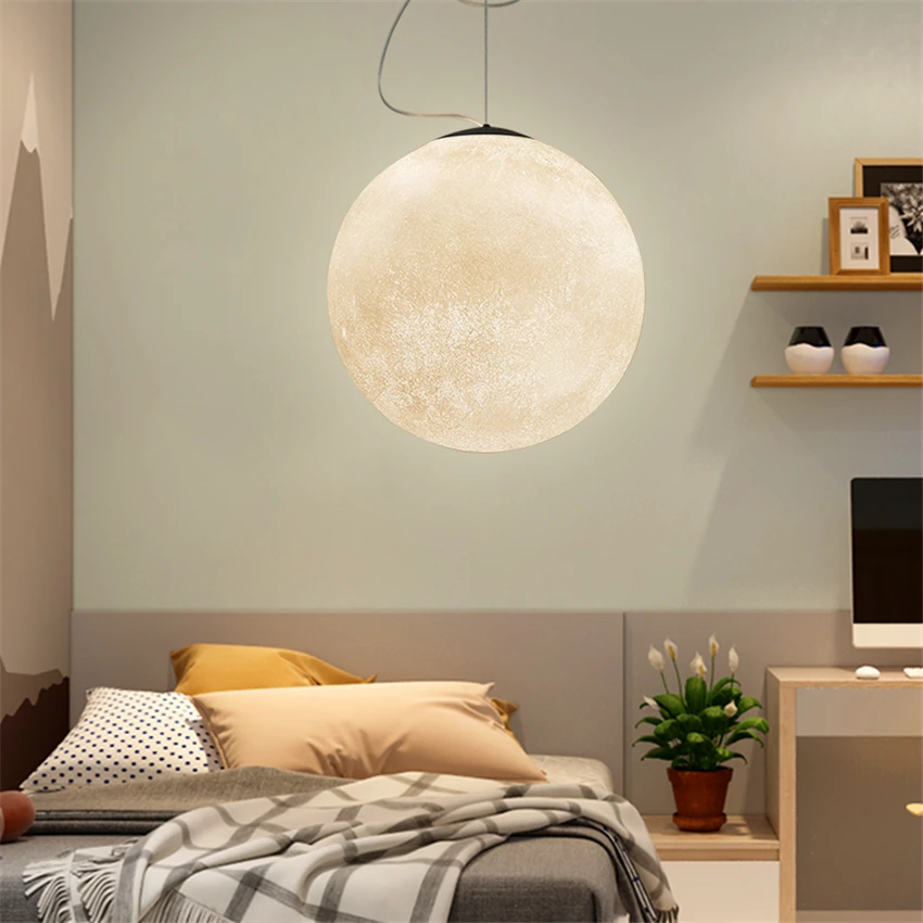 Modern LED Moon Resin Pendant Lamp Ball Modern LED Pendant Light Restaurant Bedroom Living Room Dining Decoration Lighting Avize
Modern LED Moon Resin Pendant Lamp Ball Modern LED Pendant Light Restaurant Bedroom Living Room Dining Decoration Lighting Avize