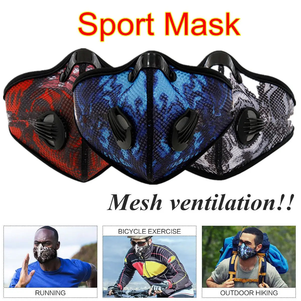 Activated Carbon Gauze Mask for Running Cycling Hiking Men Women Windproof Dustproof Anti-fog Sports Masks Breathable
Activated Carbon Gauze Mask for Running Cycling Hiking Men Women Windproof Dustproof Anti-fog Sports Masks Breathable