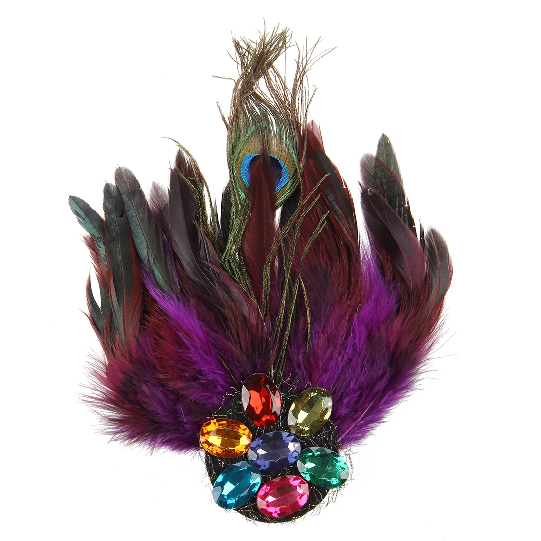 HTHL-Purple Peacock Feather Crystal Rhinestone Corsage Pin Hair Clip Fascinator
HTHL-Purple Peacock Feather Crystal Rhinestone Corsage Pin Hair Clip Fascinator