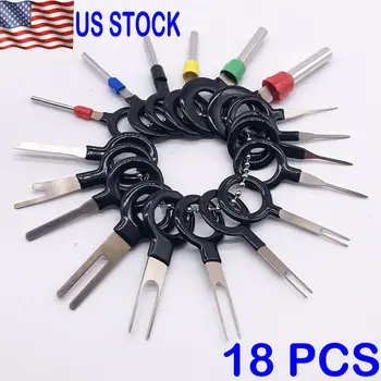18Pcs Car Plug Circuit Board Wire Harness Terminal Extraction Pick Connector Crimp Pin Back Needle Remove Tool
18Pcs Car Plug Circuit Board Wire Harness Terminal Extraction Pick Connector Crimp Pin Back Needle Remove Tool