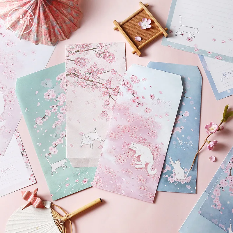 Vintage Sakura Craft Paper Envelopes Notepaper Japanese Cherry Romantic Couple Card Scrapbooking Gift Wedding Letter Invitation
Vintage Sakura Craft Paper Envelopes Notepaper Japanese Cherry Romantic Couple Card Scrapbooking Gift Wedding Letter Invitation