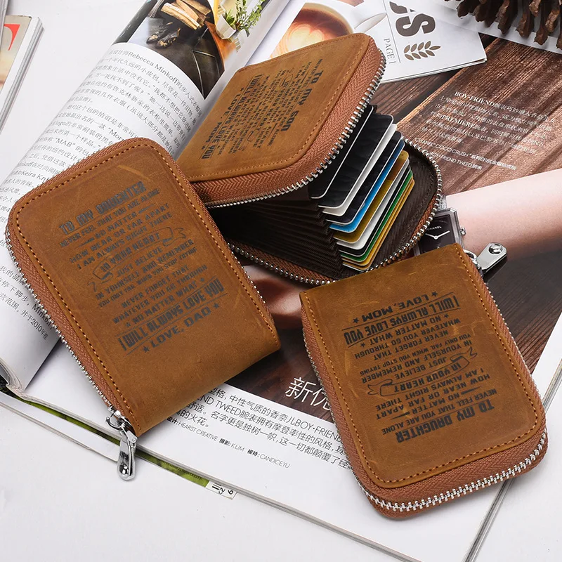 RFID Real Cow Genuine Leather Men Credit Card Holder Case Bank ID Bag Luxury Wallet High Quality Gift for Son Daughter
RFID Real Cow Genuine Leather Men Credit Card Holder Case Bank ID Bag Luxury Wallet High Quality Gift for Son Daughter