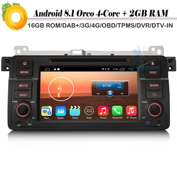 Quad Core Android 8.1 Autoradio DAB+Car stereo WiFi 4G GPS DVR OBD Bluetooth Car CD Player for BMW M3 E46 3er 325 MG ZT Rover 75
Quad Core Android 8.1 Autoradio DAB+Car stereo WiFi 4G GPS DVR OBD Bluetooth Car CD Player for BMW M3 E46 3er 325 MG ZT Rover 75