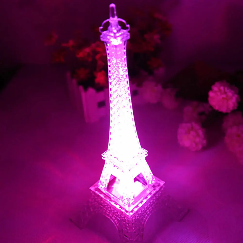 3D романтический Франция Эйфелева башня/парижская башня СВЕТОДИОДНЫЙ Ночник