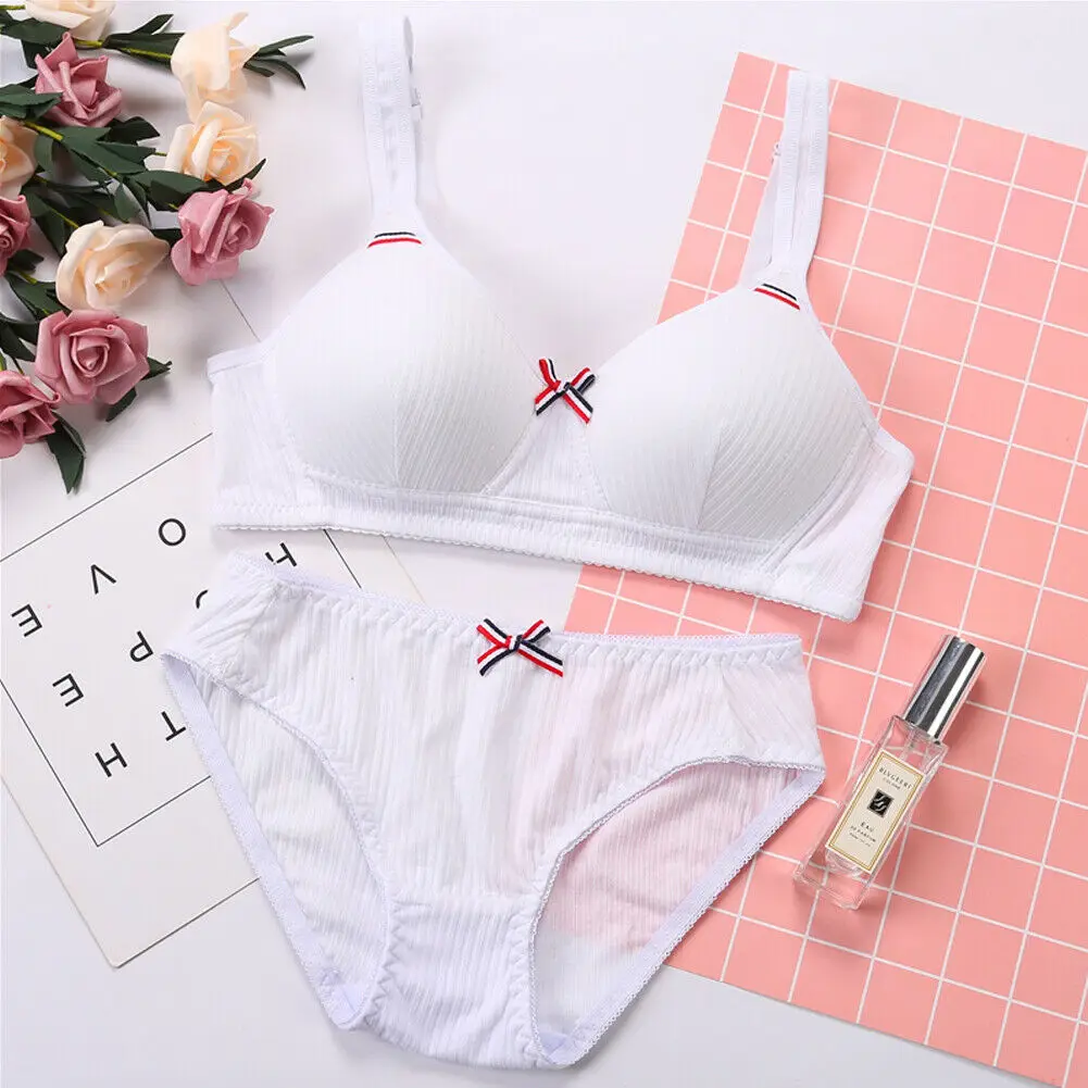 Young Girls Adjustable Solid Color Underwear Soft Padded Cotton Bra Puberty Wire Free Bra Sets Black Pink White Yellow Red
Young Girls Adjustable Solid Color Underwear Soft Padded Cotton Bra Puberty Wire Free Bra Sets Black Pink White Yellow Red
