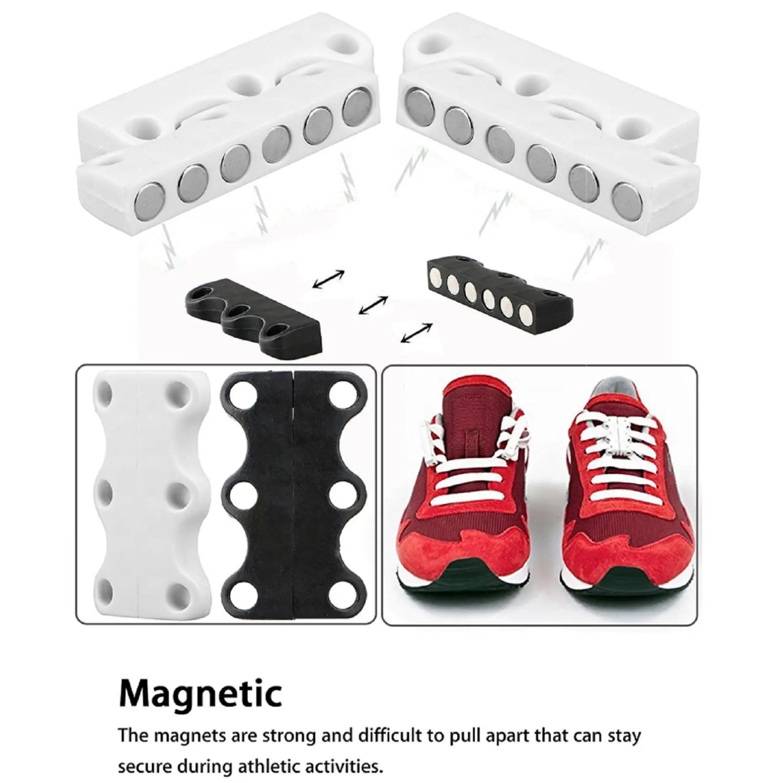 Chic Lazy Shoelace Magnetic Sneaker Shoe Buckles Closure No Tie Lacing Fasteners No-Tie Fermeture Chiusura Casual
Chic Lazy Shoelace Magnetic Sneaker Shoe Buckles Closure No Tie Lacing Fasteners No-Tie Fermeture Chiusura Casual