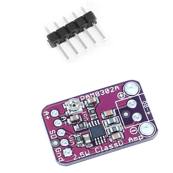 PAM8302 2.5W Class D Mono Digital Audio Amplifier Power Amp Board Volume Adjustable (Pack of 2)
PAM8302 2.5W Class D Mono Digital Audio Amplifier Power Amp Board Volume Adjustable (Pack of 2)
