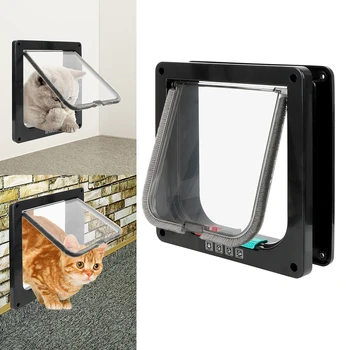 Animal Small Pet Cat Dog Gate Door Security Flap Door 4 Way Lockable Dog Cat Kitten Door Pet Supplies
Animal Small Pet Cat Dog Gate Door Security Flap Door 4 Way Lockable Dog Cat Kitten Door Pet Supplies
