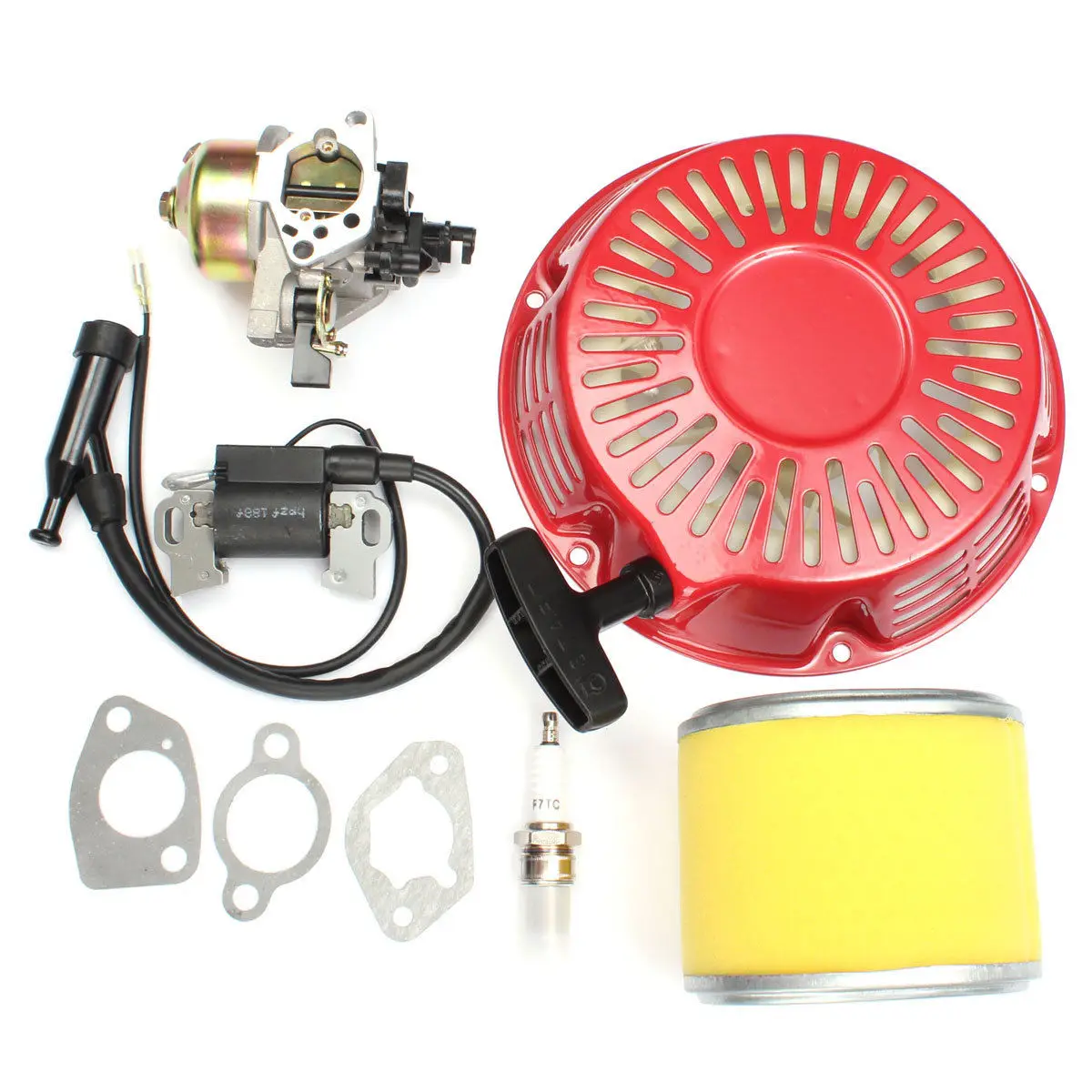 1 Set Of Recoil Starter Set Recoil Red+Black Air Filter Carburetor Ignition Coil Plug ForHonda GX340 11HP GX390 13HP
1 Set Of Recoil Starter Set Recoil Red+Black Air Filter Carburetor Ignition Coil Plug ForHonda GX340 11HP GX390 13HP