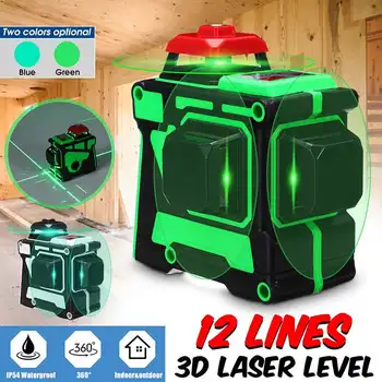 12 Lines Green/Blue Cross Line Laser Level 638nm/808nm 3D 360 Degree Rotation Auto Leveling Horizontal Vertical Laser Beam
12 Lines Green/Blue Cross Line Laser Level 638nm/808nm 3D 360 Degree Rotation Auto Leveling Horizontal Vertical Laser Beam