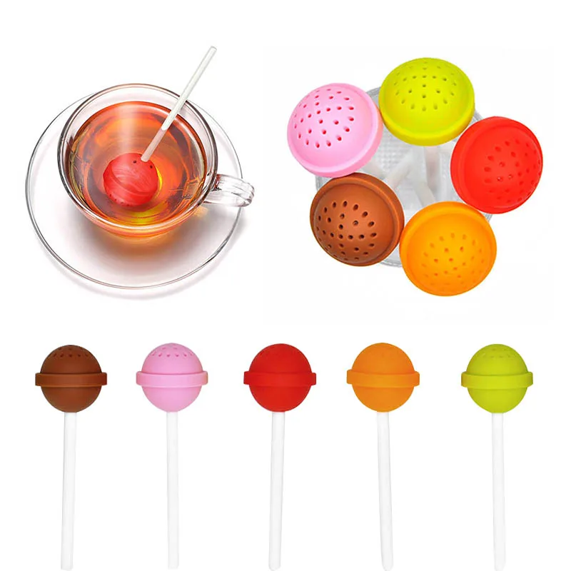 Tea Strainer Tea Accessories 1Pcs Food Grade Tea Strainer Tea Infuser Lollipop Shaped Candy Colors Silicone Kitchen Gadgets
Tea Strainer Tea Accessories 1Pcs Food Grade Tea Strainer Tea Infuser Lollipop Shaped Candy Colors Silicone Kitchen Gadgets