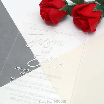 Clear Wedding Invitation. Vinyl Invitation. Transparent Invitations,Custom wedding invitation for guests, Printing card
Clear Wedding Invitation. Vinyl Invitation. Transparent Invitations,Custom wedding invitation for guests, Printing card