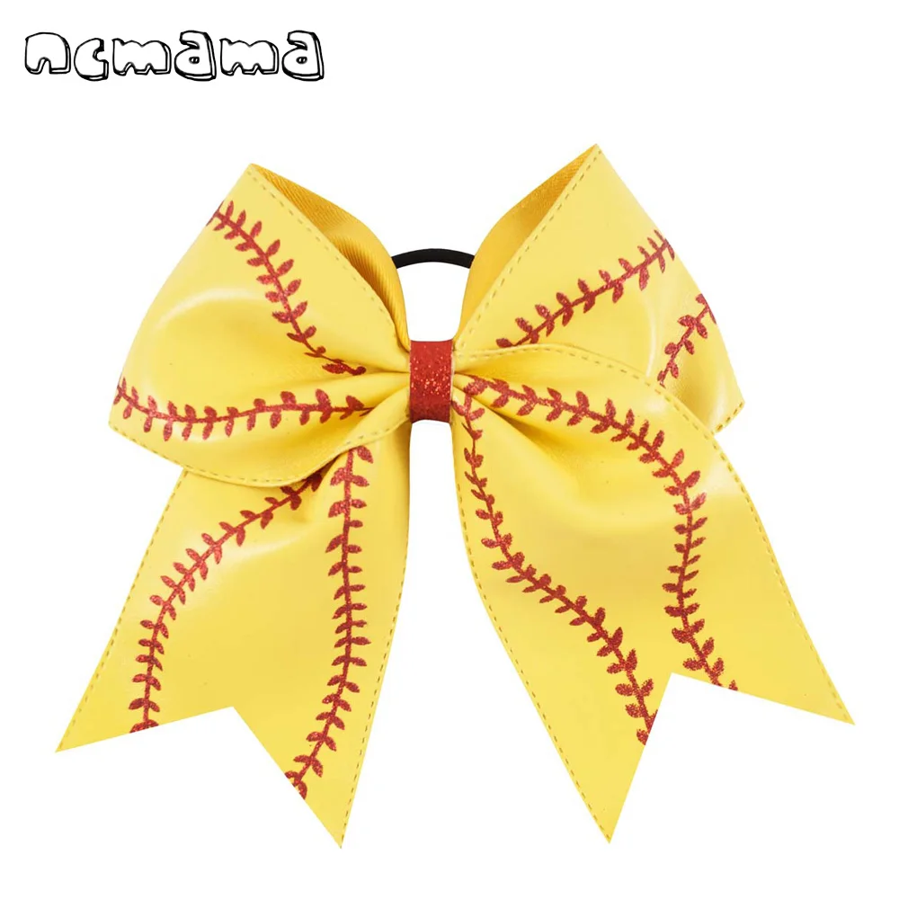 ncmama 7" Leather Softball Cheer Bows with Scrunchy Hair Elastic Bands Ponytail Large Hair Bows Ribbons Girls Hair Accessories
ncmama 7" Leather Softball Cheer Bows with Scrunchy Hair Elastic Bands Ponytail Large Hair Bows Ribbons Girls Hair Accessories