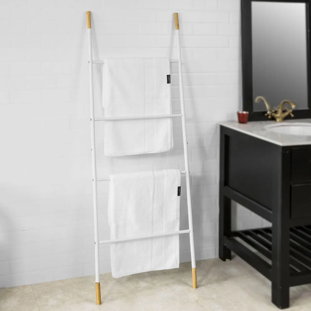 SoBuy FRG264, Metal Ladder Shelf Bathroom Towel Holder Stand with 4 Rods, 150cm High
SoBuy FRG264, Metal Ladder Shelf Bathroom Towel Holder Stand with 4 Rods, 150cm High