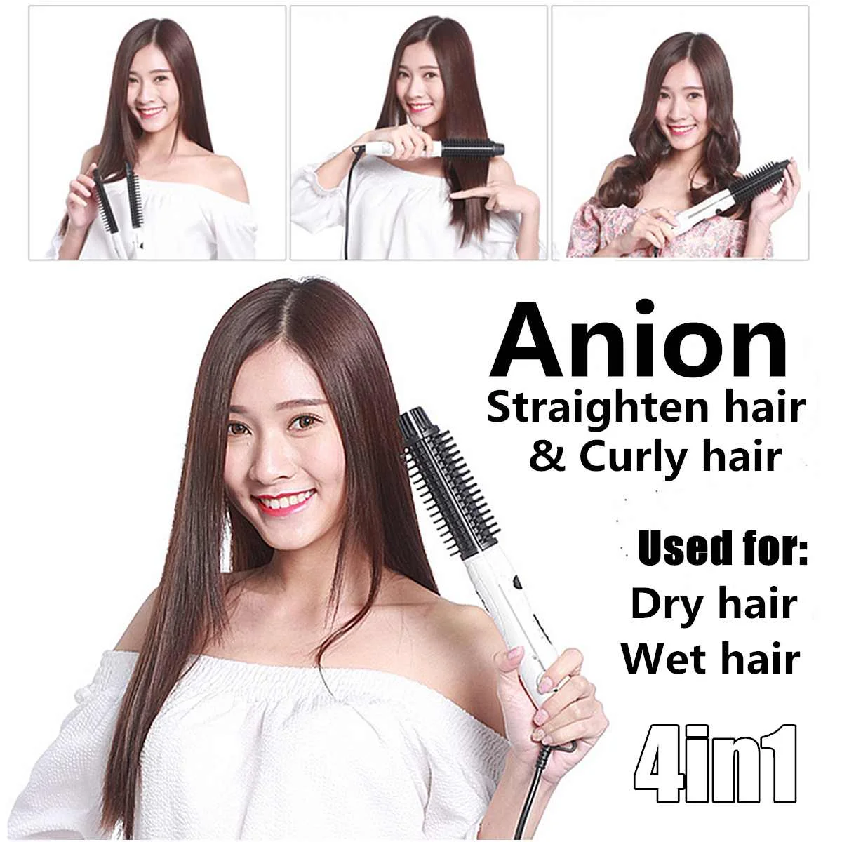 4in1 Hair Straightener Curler Wand Curling Iron Brush Roller Dual Ionic Ceramic Professional EU Plug 100-240V Rapid Heating Safe
4in1 Hair Straightener Curler Wand Curling Iron Brush Roller Dual Ionic Ceramic Professional EU Plug 100-240V Rapid Heating Safe