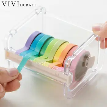 Adhesive Tape Dispenser Creative Transparent Tape Holder With Tape Desktop Washi Tape Organizer School Office Supplies
Adhesive Tape Dispenser Creative Transparent Tape Holder With Tape Desktop Washi Tape Organizer School Office Supplies