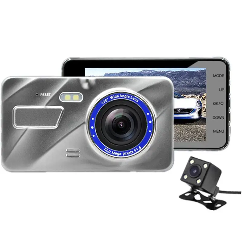 4 Inch Screen High Resolution 2.5D Double Lens Front and Back Double Recording Traffic Recorder
4 Inch Screen High Resolution 2.5D Double Lens Front and Back Double Recording Traffic Recorder