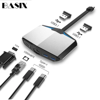 Basix USB C Hub USB C to HDMI/VGA Rj45 1000Mbps Adapter USB-C Hub Thunderbolt 3 with Type-C PD Date Transfer portfor Macbook Pro
Basix USB C Hub USB C to HDMI/VGA Rj45 1000Mbps Adapter USB-C Hub Thunderbolt 3 with Type-C PD Date Transfer portfor Macbook Pro