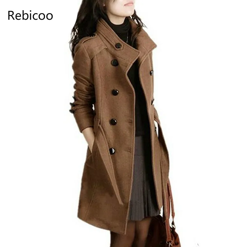 2018 New Women Trench Woolen Coat Winter Slim Double Breasted Overcoat Winter Coats Long Outerwear for Women Plus Size Coat
2018 New Women Trench Woolen Coat Winter Slim Double Breasted Overcoat Winter Coats Long Outerwear for Women Plus Size Coat