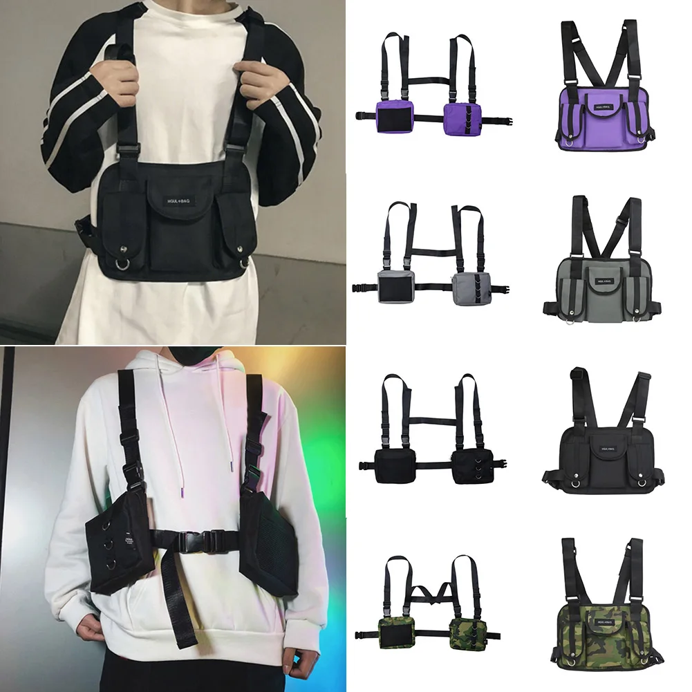 Backpacks Tactical Harness Chest Rig Bag Unisex Hip-Hop Oxford Two Pockets Fanny Pack Travel Backpacks Black Bags
Backpacks Tactical Harness Chest Rig Bag Unisex Hip-Hop Oxford Two Pockets Fanny Pack Travel Backpacks Black Bags