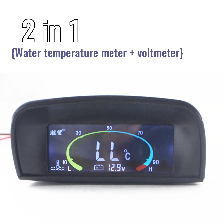 2 in 1 Meter 12v/24v Car Truck LCD Digital Water Temperature Voltmeter Water Temperature gauge + Voltage Gauge
2 in 1 Meter 12v/24v Car Truck LCD Digital Water Temperature Voltmeter Water Temperature gauge + Voltage Gauge