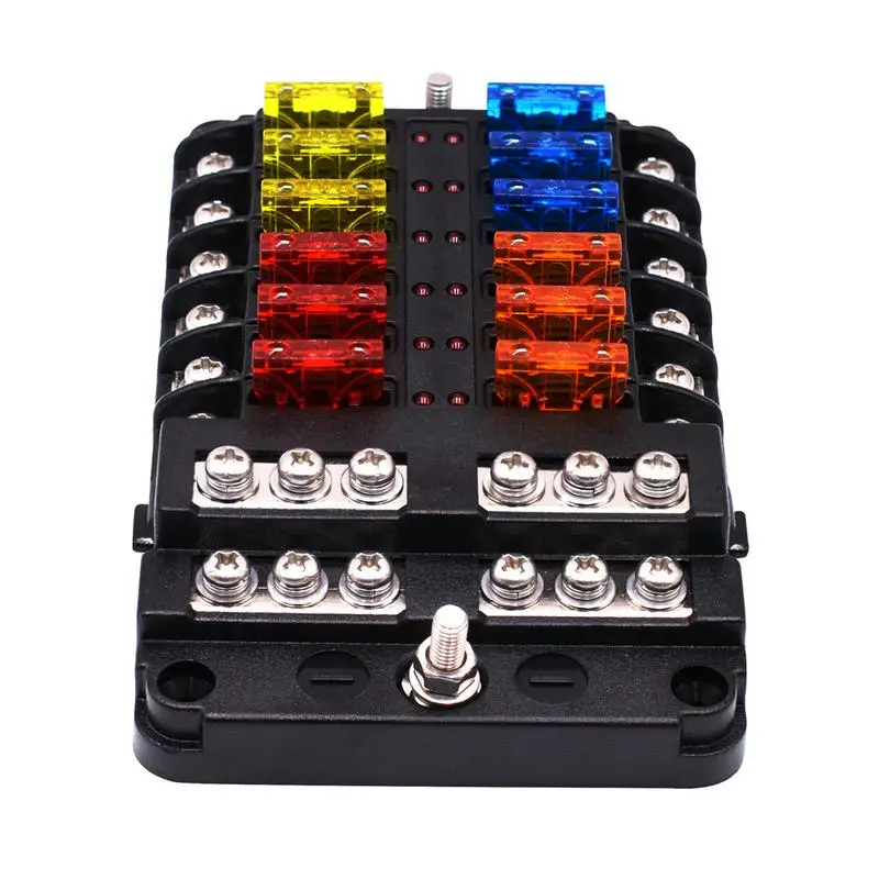 Independent Positive And Negative 12 Ways Car Fuse Box With LED Indicator For Auto Car Boat Marine Trike Caravan
Independent Positive And Negative 12 Ways Car Fuse Box With LED Indicator For Auto Car Boat Marine Trike Caravan