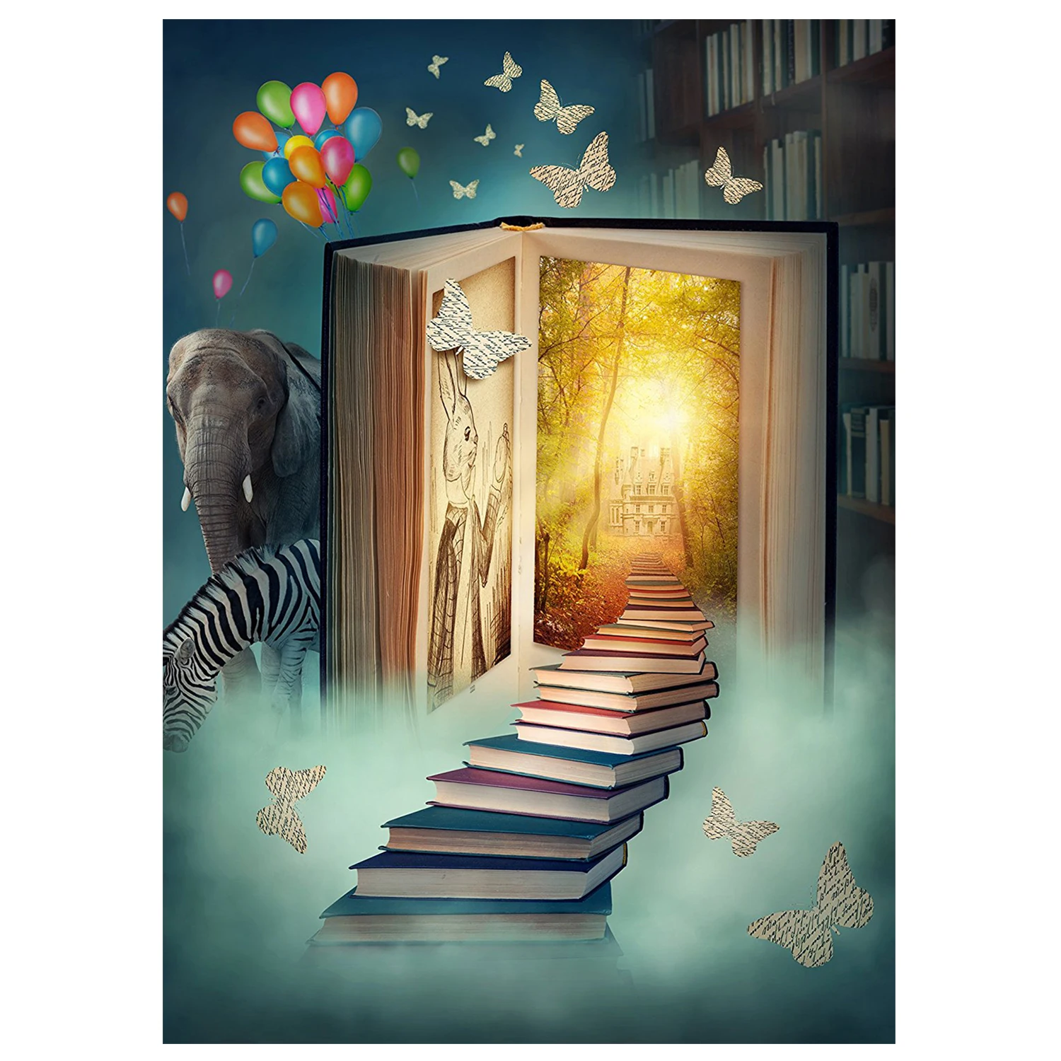 Fairy Tale Background for Photo 3x5ft Children Theme Book World Elephant zebra Photography Backdrop Studio Props Wall
Fairy Tale Background for Photo 3x5ft Children Theme Book World Elephant zebra Photography Backdrop Studio Props Wall
