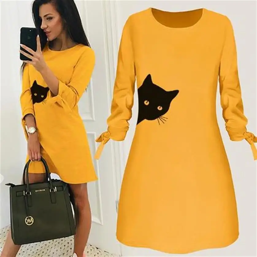 Round Neck Solid Color Dress Cat Letters Print Dress Summer Vestidos Vintage Clothing Lolita Flamingo
Round Neck Solid Color Dress Cat Letters Print Dress Summer Vestidos Vintage Clothing Lolita Flamingo