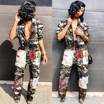 Women Full Sleeve Autumn Winter Loose Jumpsuits Patchwork Camouflage Jumpsuits Casual Sexy Bandage Rompers
Women Full Sleeve Autumn Winter Loose Jumpsuits Patchwork Camouflage Jumpsuits Casual Sexy Bandage Rompers