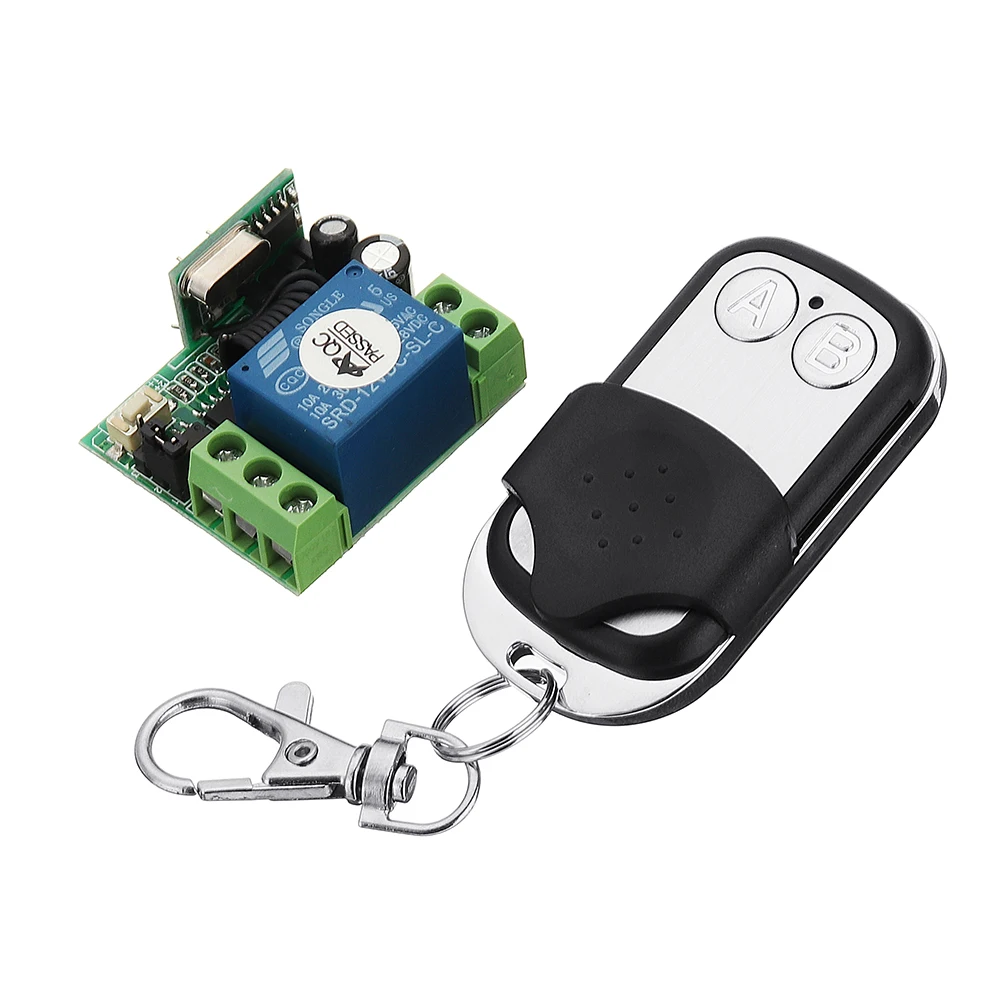 NEW 433MHz 12433MHz 12V One Channel Learning Code Controller Access Control Remote Control Switch With 2 Button Transmitter
NEW 433MHz 12433MHz 12V One Channel Learning Code Controller Access Control Remote Control Switch With 2 Button Transmitter