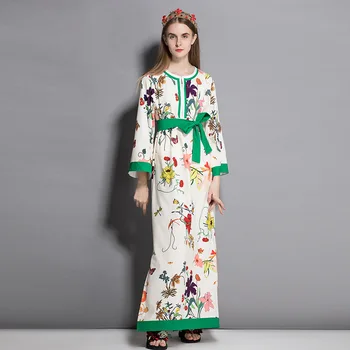 Spring Dresses For Women With Sashes Casual Long Sleeveless Print Long Dress High-quality Loose Elegant Femal Split Dress
Spring Dresses For Women With Sashes Casual Long Sleeveless Print Long Dress High-quality Loose Elegant Femal Split Dress