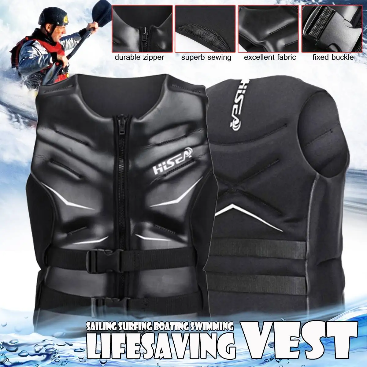 Neoprene Life Jacket Vest Adult Fishing Vest Surfing Drifting Boating Kayak Buoyancy Life jacket Swimming Floating Clothing
Neoprene Life Jacket Vest Adult Fishing Vest Surfing Drifting Boating Kayak Buoyancy Life jacket Swimming Floating Clothing