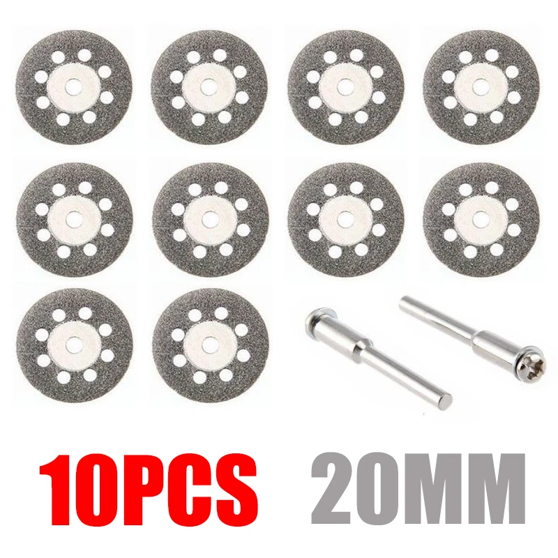 10pcs Mini Metalworking Diamond Cutting Discs Wheel Blade Set 20mm + Drill Bit For Rotary Cutting Discs Saw Blades Tool
10pcs Mini Metalworking Diamond Cutting Discs Wheel Blade Set 20mm + Drill Bit For Rotary Cutting Discs Saw Blades Tool
