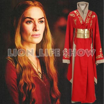 Game of Thrones Queen Cersei Lannister Red Luxury Dress Cosplay Costumes Halloween Custom made customzied
Game of Thrones Queen Cersei Lannister Red Luxury Dress Cosplay Costumes Halloween Custom made customzied