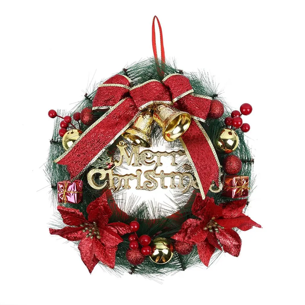 Christmas golden bell garland 30CM Christmas decoration door hanging rattan wreath Hotel shopping mall layout
Christmas golden bell garland 30CM Christmas decoration door hanging rattan wreath Hotel shopping mall layout