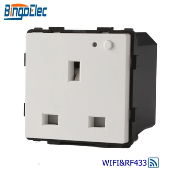 Bingoelec 13A WIFI Socket Part Remote RF 433.92 MHZ UK Standard Wall Socket Wireless Control By Controller And Tuya APP
Bingoelec 13A WIFI Socket Part Remote RF 433.92 MHZ UK Standard Wall Socket Wireless Control By Controller And Tuya APP