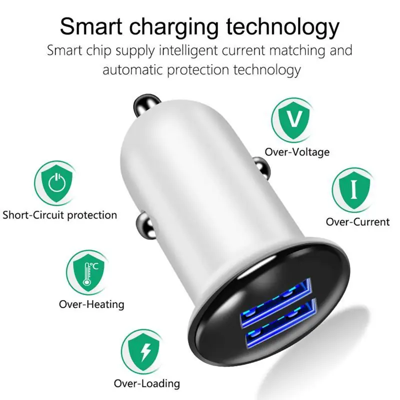 VORCOOL Car Charger 2 Dual USB Ports Fast Charging 3A Car Chargers Power Adapter For IPhone X 8 7 6s Phone Huawei Xiaomi
VORCOOL Car Charger 2 Dual USB Ports Fast Charging 3A Car Chargers Power Adapter For IPhone X 8 7 6s Phone Huawei Xiaomi