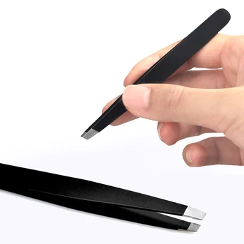 Professional Black Stainless Steel Slant Tip Hair Removal Eyebrow Tweezer Makeup Tool
Professional Black Stainless Steel Slant Tip Hair Removal Eyebrow Tweezer Makeup Tool