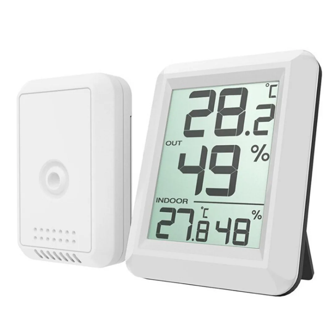 Wireless Digital Hygrometer Indoor Outdoor Thermo-Hygrometer Thermometer Temperature Gauge Humidity Meter For Home
Wireless Digital Hygrometer Indoor Outdoor Thermo-Hygrometer Thermometer Temperature Gauge Humidity Meter For Home