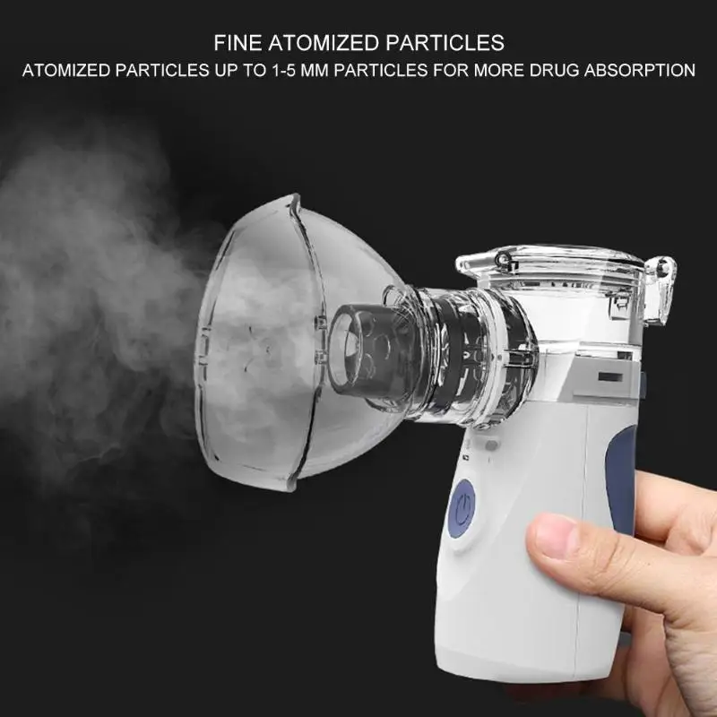 Portable Ultrasonic Nebulizer Handheld Inhaler Respirator Humidifier Kit Atomizer Health Care Children Home Inhaler Machine
Portable Ultrasonic Nebulizer Handheld Inhaler Respirator Humidifier Kit Atomizer Health Care Children Home Inhaler Machine