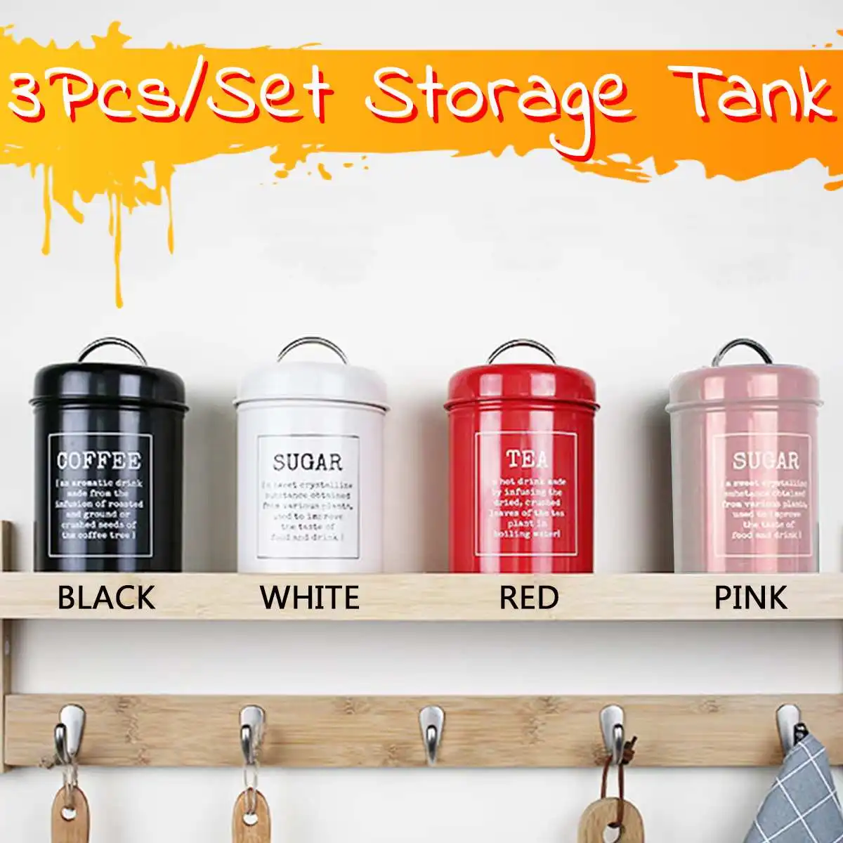 3Pcs/Set Storage Tank Cover Steel Kitchen Utensils Multifunction Sugar Tea Coffee Box Case Household Food Canister Snack Tank
3Pcs/Set Storage Tank Cover Steel Kitchen Utensils Multifunction Sugar Tea Coffee Box Case Household Food Canister Snack Tank